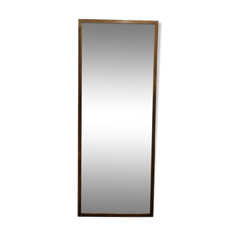 Rectangular Scandinavian mirror in teak 125 cm x 49 cm