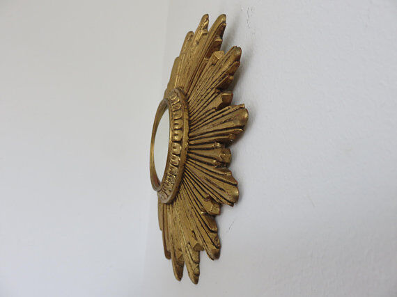 Sun mirror 60s 70s 25x25cm