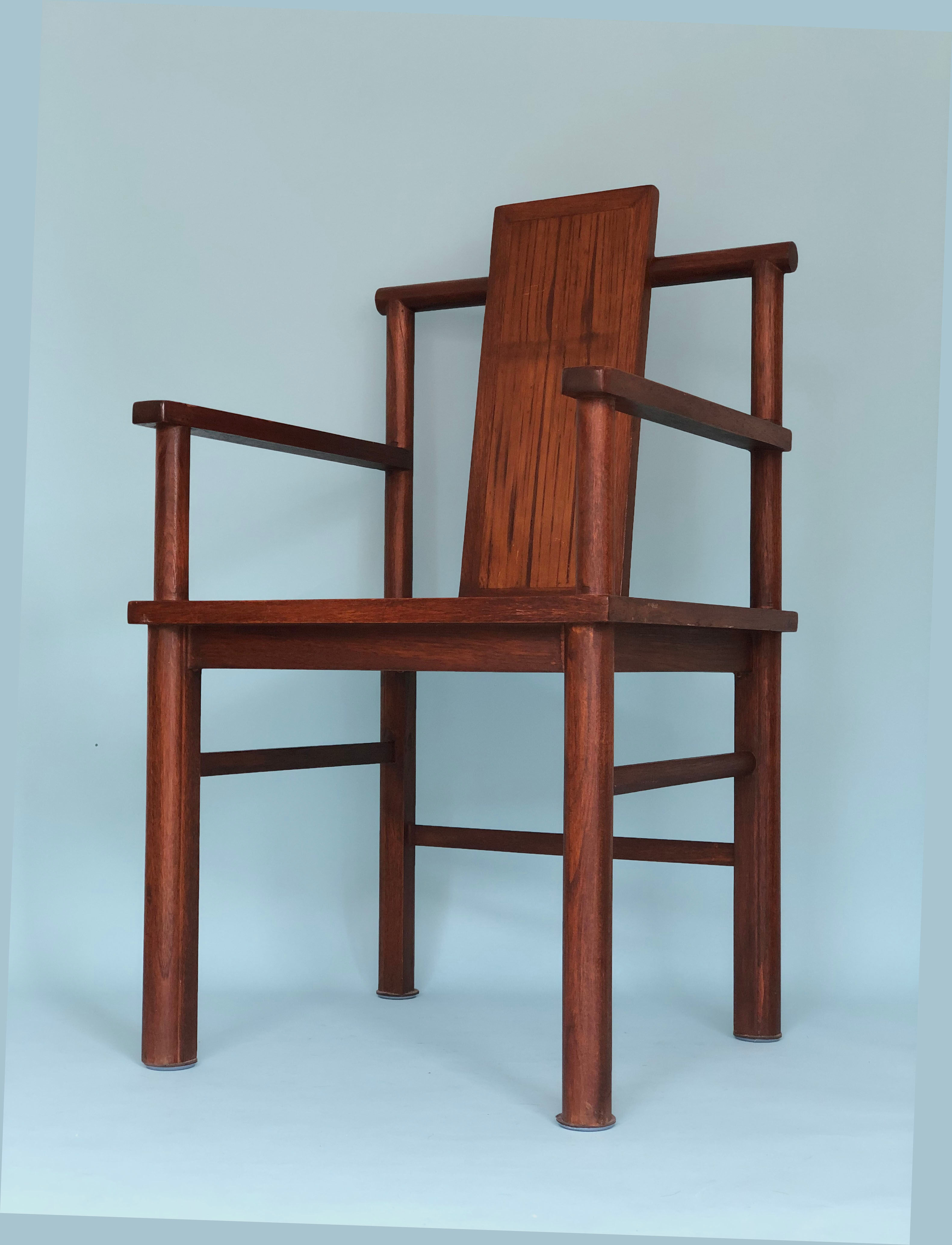 Fauteuil années 1920, art déco bauhaus style chêne