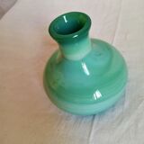 Green opaline water vase
