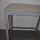 Compact Art Deco table in painted grey wood, small square tray - circa 1930