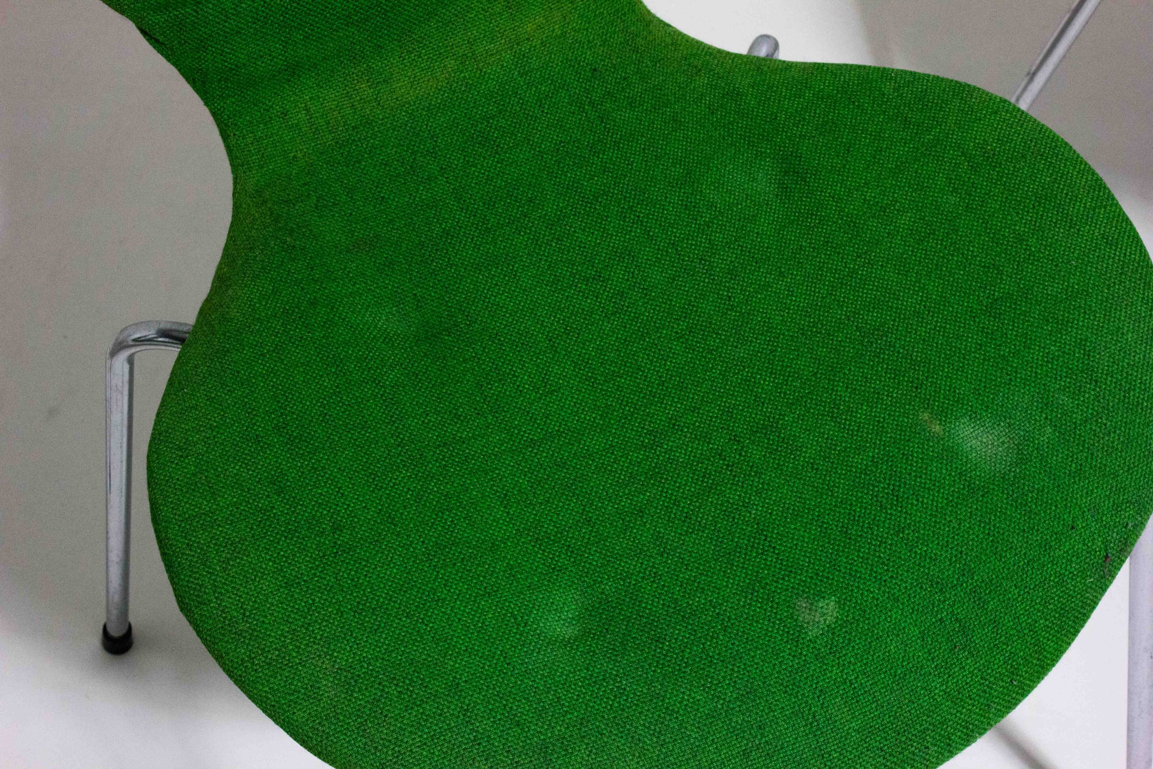 Set of 4 Fritz Hansen butterfly chairs in deep green fabric, 1980s