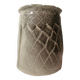 Ceramic vase or pot in gray beige color