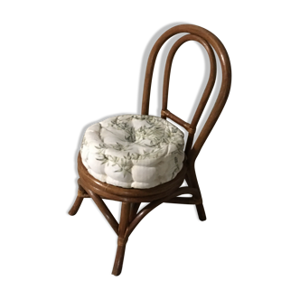 Chaise enfant en rotin années 70