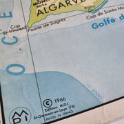 Carte pédagogique MDI, 1966, carte physique de la péninsule ibérique