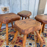 Pair of brutalist stools