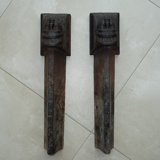 Old andirons cast iron