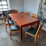 Large art deco mahogany table with extensions 260cm