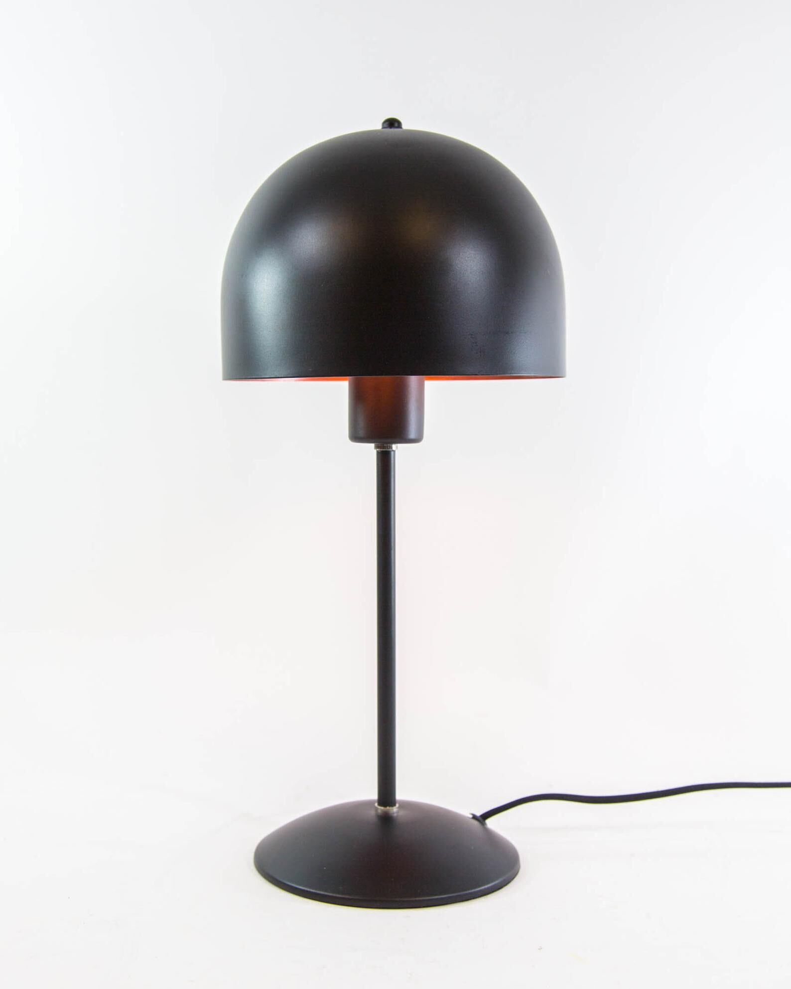 Vintage Dutch designer black mushroom lamp from the 80s