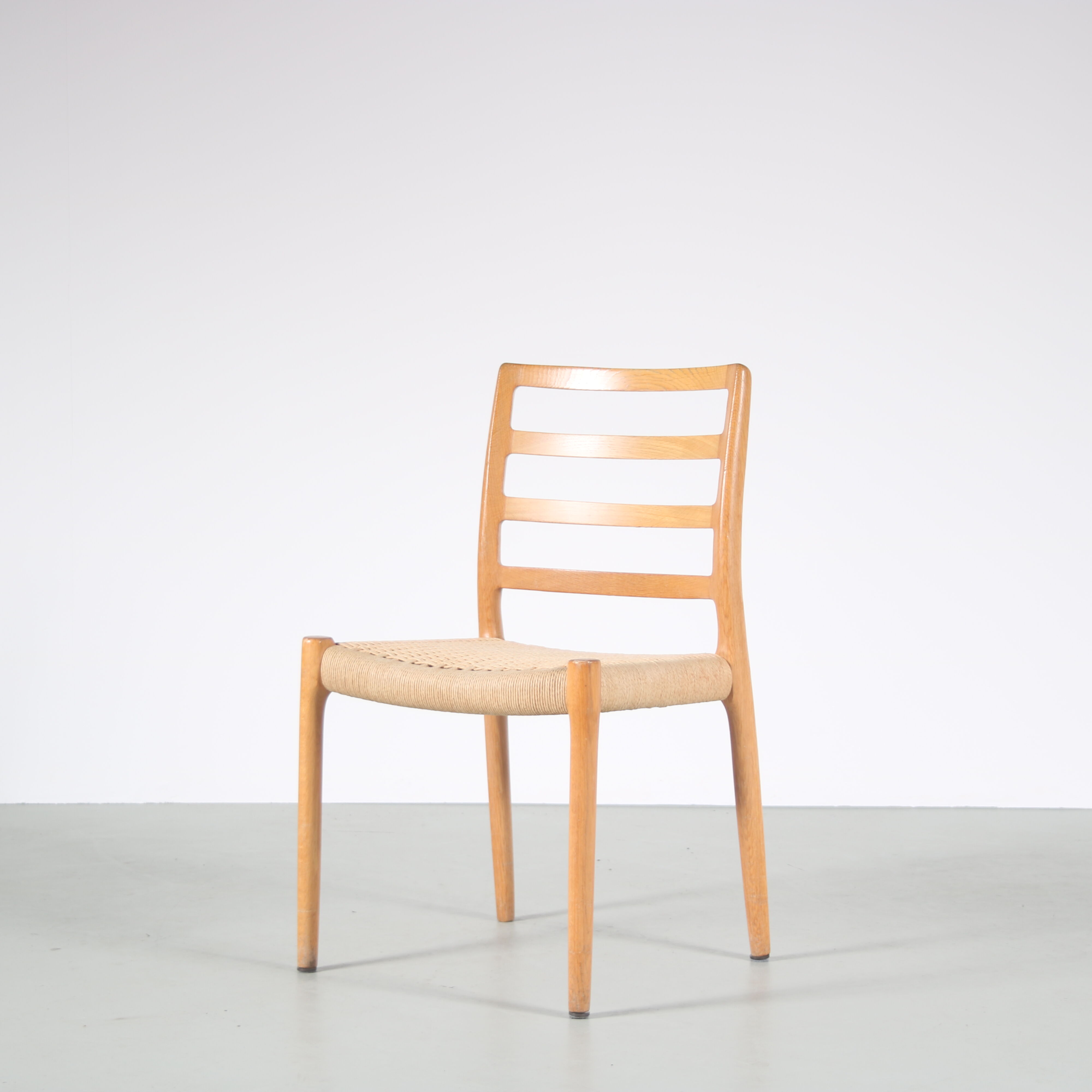 1970s Oak wooden dining set by Moller, Denmark