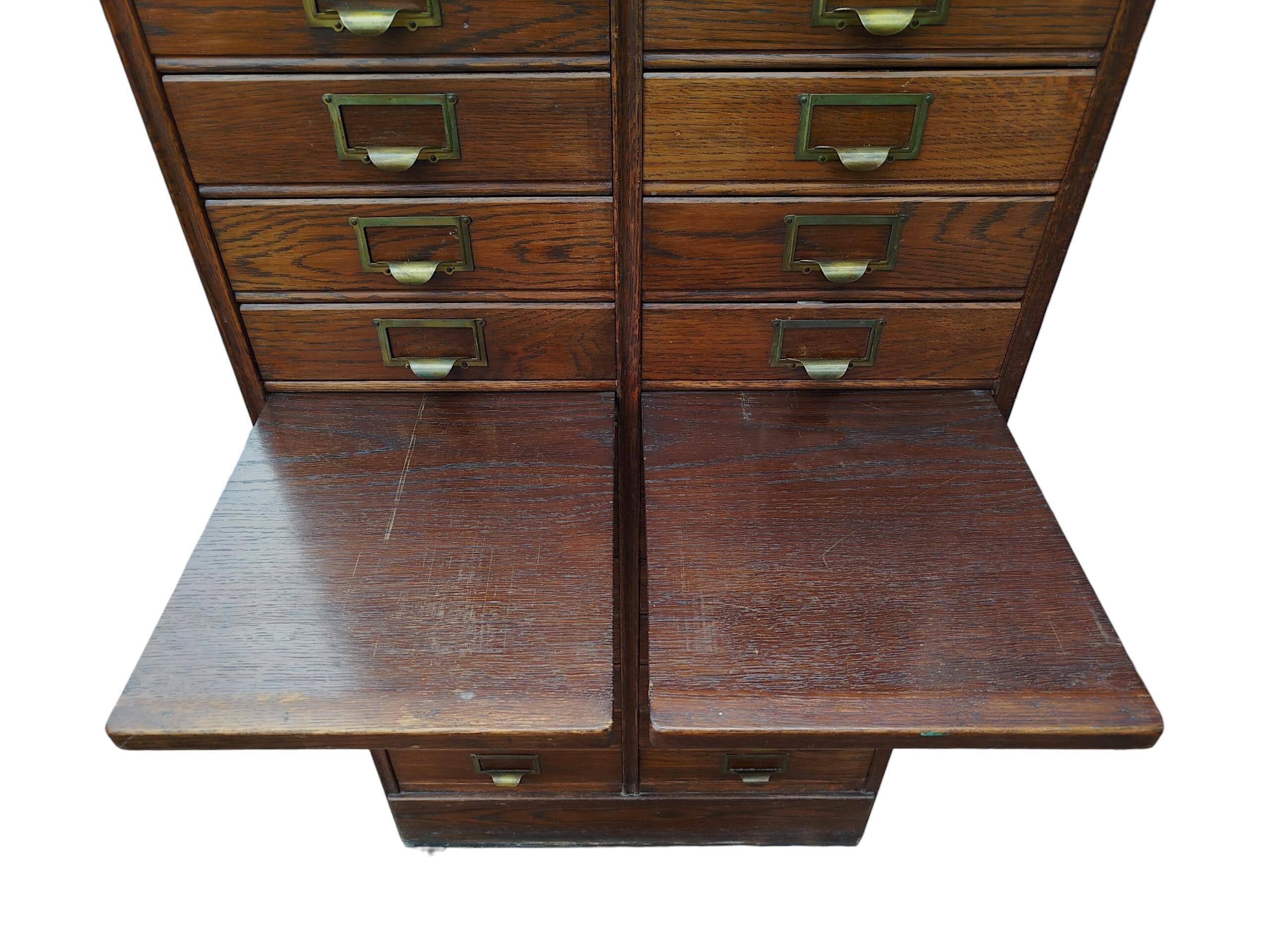 Archive furniture in oak S.M.V., Denmark 1920s–40s