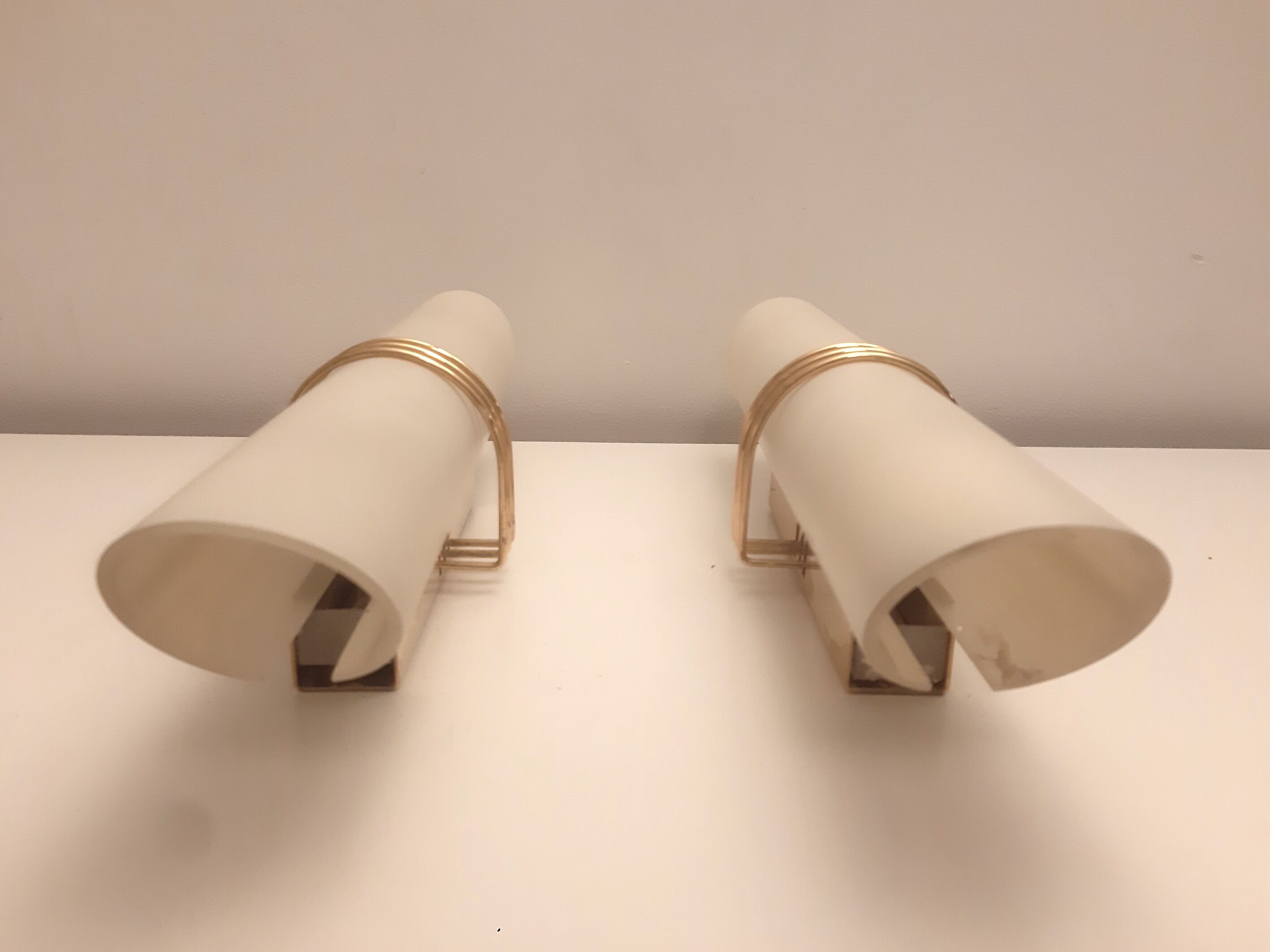 Pair of glashutte Limburg wall sconces