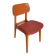 Vintage Beech Wood Dining Chair: Red Faux Leather, Made in Yugoslavia