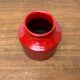 Italian red ceramic vase from the mid-century by Aldo Londi for Bitossi, 1960s.