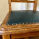 Art Deco chair green leather