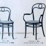 Set of 2 Thonet chairs N°31, 1885, antique cannages