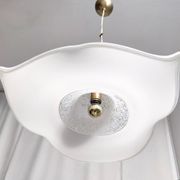 White Murano Glass Pendant Marked La Murrina, Italy, 1980s