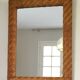 Mirror braided rattan frame 1970 39x54cm