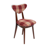 Chaise classique écossaise en motif tartan rouge bordeaux milieu du siècle, Europe, 1960s
