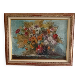 Peinture à l'huile, bouquet