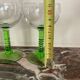 Green stemmed glasses