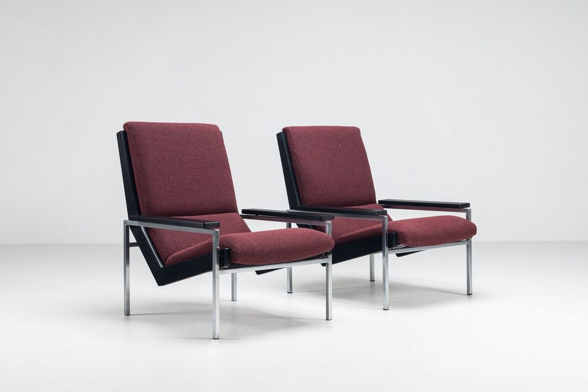 Rob Parry pair of Lotus lounge chairs Gelderland Netherlands 1960