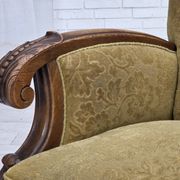 Fauteuil danois à dossier haut, années 1960, laine d'ameublement, bois de chêne massif.