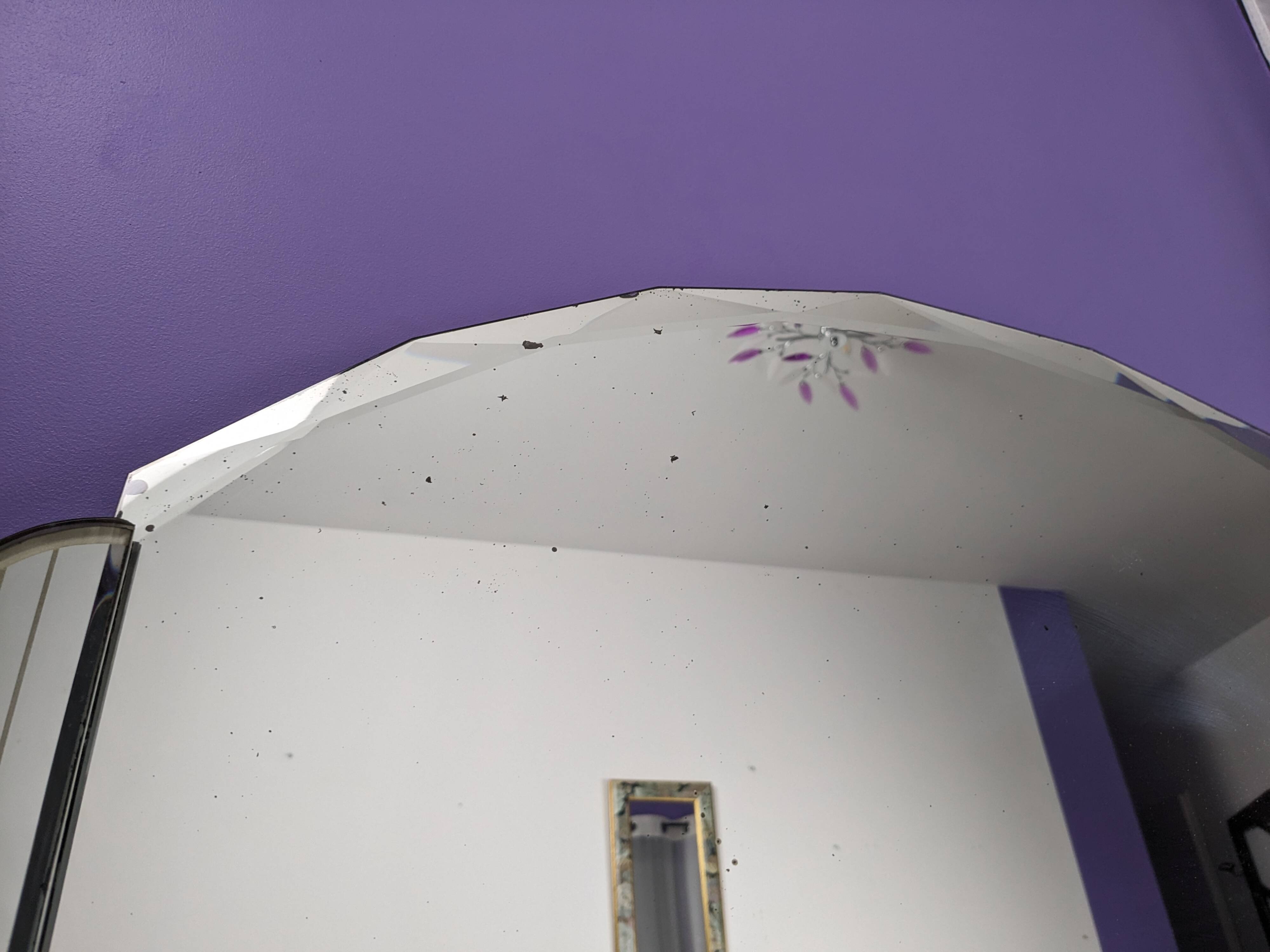 Beveled art deco mirror 127 x 83 cm