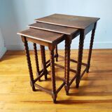 Antique wooden nesting table
