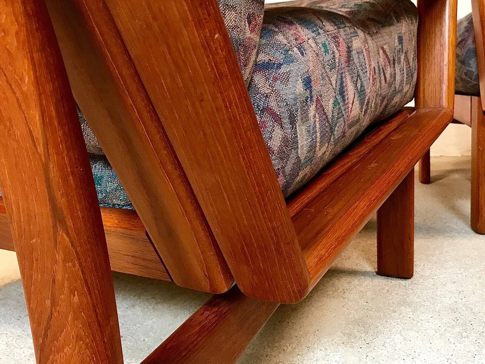 Modernist Teak easy chair from Glostrup, Denmark 1960s