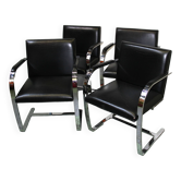 Suite de 4 fauteuils BRNO, Mies Van Der Rohe, Knoll