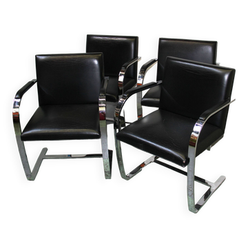 Suite of 4 BRNO armchairs, Mies Van Der Rohe, Knoll