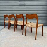 Set of 4 Niels Otto Moller model 71 chairs