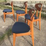 Set of 4 vintage chairs Scandinavian spirit