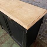 Vintage Parisian black patinated buffet