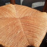 Pair of mulched brutalist chairs and wood