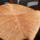 Paire de chaises brutaliste paillées et bois
