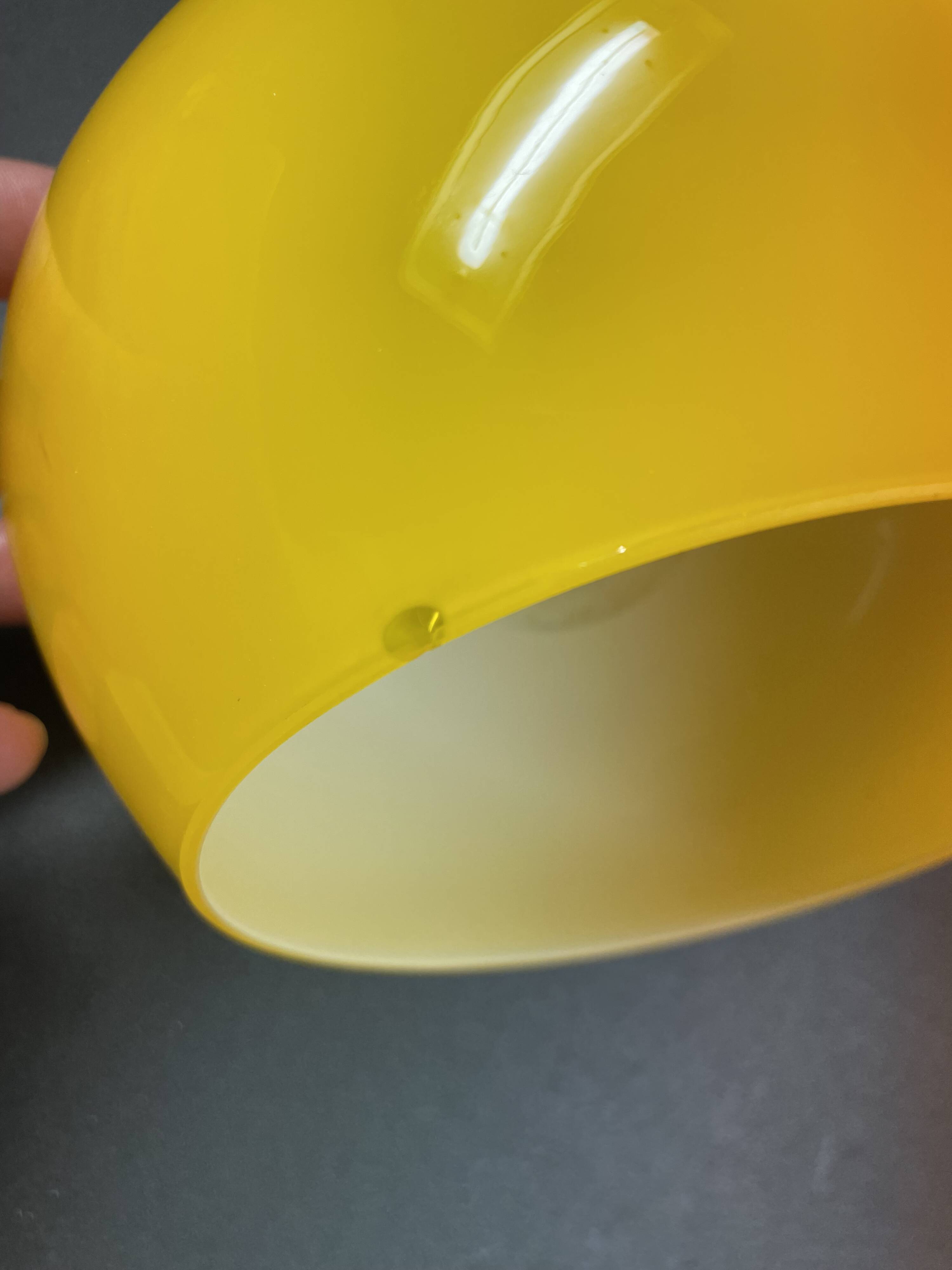 Orange opaline chandelier circa 1970