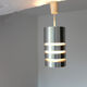 Brushed Aluminum hanging lamp, Germany, 1960s