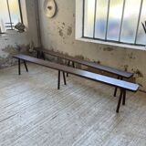 Solid oak farm bench 3m
