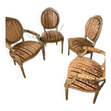 2 Pairs of Louis XVI period armchairs