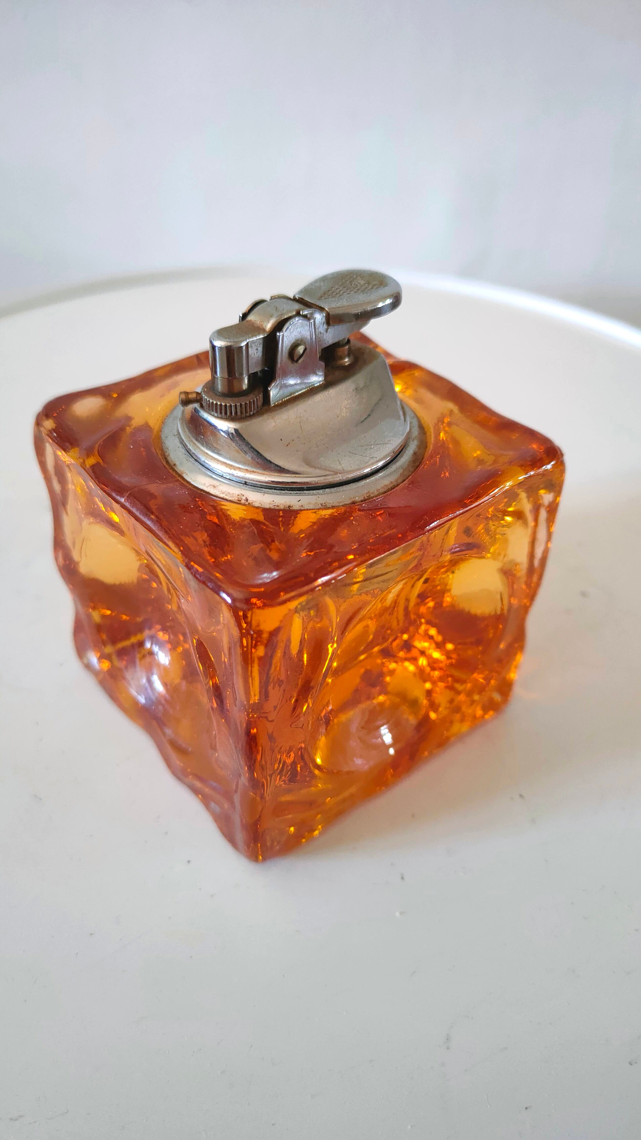 Amber glass lighter design 70s