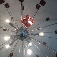 Lustre Ametista cubes murano verre spoutnik lustre
