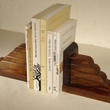Art Deco bookends in guaiac wood