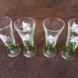 Set of 4 digestive glasses