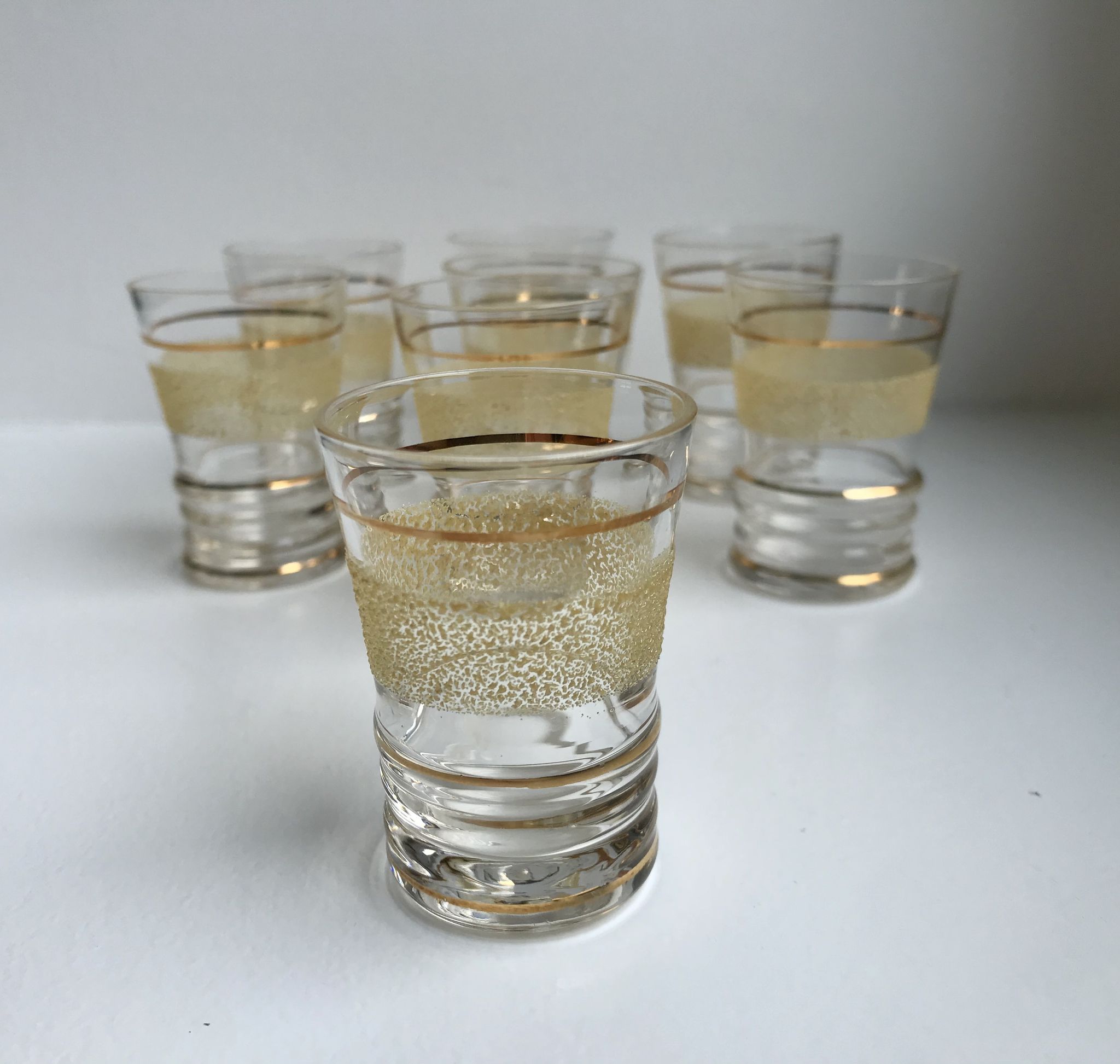 Yellow and golden granite liquor service 50s-60s