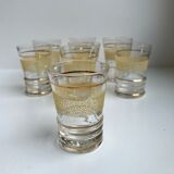 Service à liqueur granité jaune et doré années 50-60