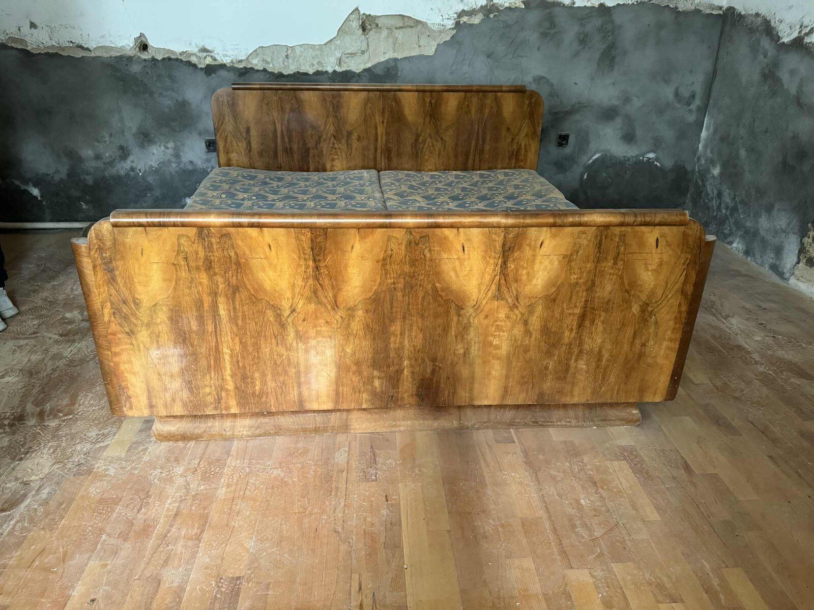 Art Deco bed frame, Austria, 1940s