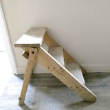 Stepladder 3 steps in solid wood