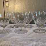 6 Verres à eau en cristal taillé, Circa 1930